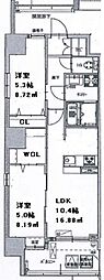 NSPビルHEIWAODORI 1SLDKの間取図画像