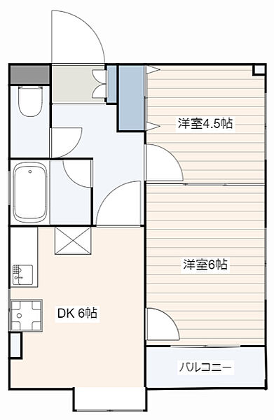 広島県広島市中区舟入幸町(賃貸マンション2DK・6階・33.68㎡)の写真 その2