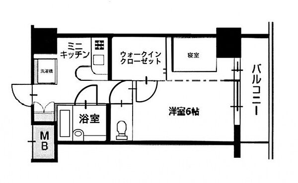 広島県広島市中区中島町(賃貸マンション1DK・14階・35.02㎡)の写真 その2