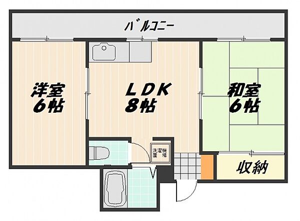 広島県広島市中区舟入幸町(賃貸マンション2LDK・3階・42.00㎡)の写真 その2