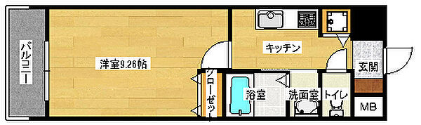 広島県広島市中区加古町(賃貸マンション1K・10階・30.00㎡)の写真 その2