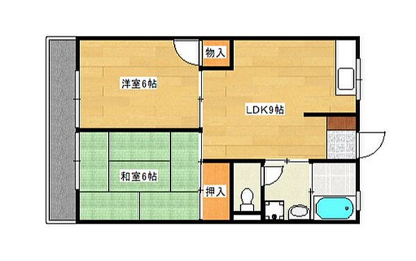 広島県広島市西区庚午北４丁目(賃貸マンション2LDK・2階・49.50㎡)の写真 その2