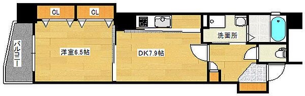 広島県広島市中区上幟町(賃貸マンション1DK・2階・38.39㎡)の写真 その2