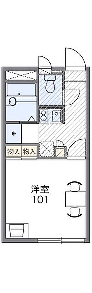 広島県広島市東区戸坂惣田１丁目(賃貸アパート1K・1階・20.28㎡)の写真 その2