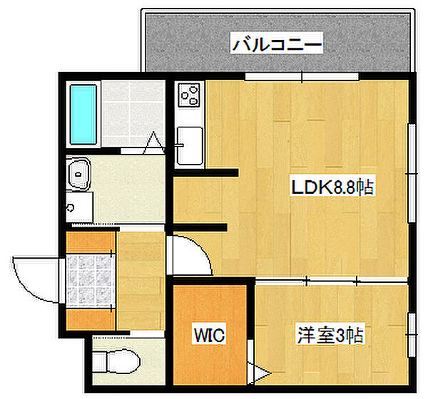 広島県広島市東区光が丘(賃貸アパート1LDK・2階・32.80㎡)の写真 その2