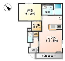 広島県広島市安佐南区山本８丁目（賃貸アパート1LDK・1階・45.46㎡） その2