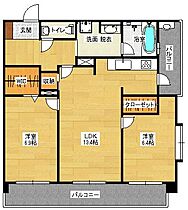 広島県広島市安佐南区中筋１丁目（賃貸マンション2LDK・5階・66.29㎡） その2