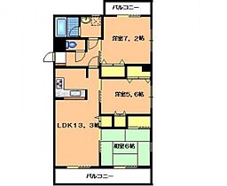 広島県広島市安佐南区川内２丁目（賃貸マンション3LDK・2階・71.69㎡） その2