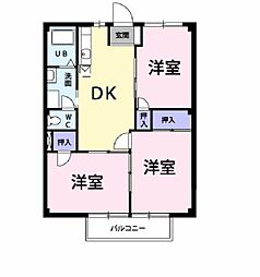 ニューシティ西川 3DKの間取図画像