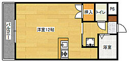 Space9 1Kの間取図画像