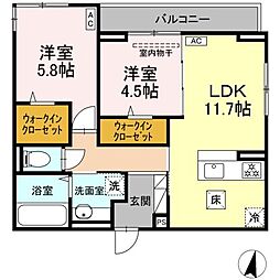 間取図画像 2LDK