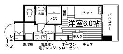 （仮称）学生会館ロイヤルジェルム学南町 4階1Kの間取り