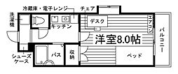 ジュピター・K2 1Kの間取図画像