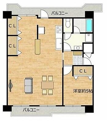 間取り 鴨池ニュータウンサンハイツ1号棟 7階/-