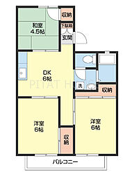 和歌川弐番館 2階3DKの間取り