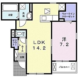 エテルノセロ 1LDKの間取図画像