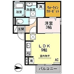 グレイスコート 1LDKの間取図画像
