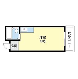 シティ鷺ノ森 ワンルームの間取図画像