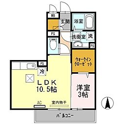CreekPalace 1LDKの間取図画像