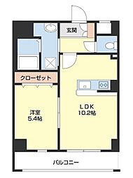 SAISEI RESIDENCE KITAMACHI 1LDKの間取図画像
