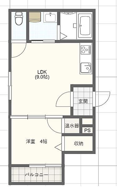 兵庫県姫路市飾磨区三宅１丁目(賃貸アパート1LDK・2階・30.63㎡)の写真 その2