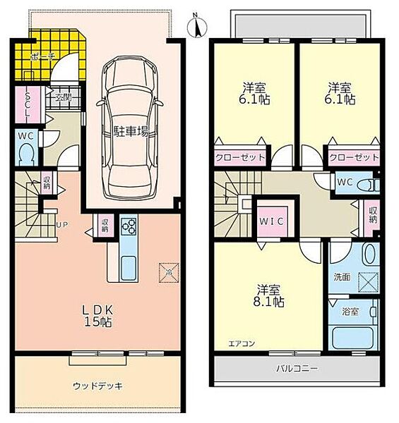 兵庫県姫路市八代本町１丁目(賃貸アパート3LDK・2階・109.32㎡)の写真 その2