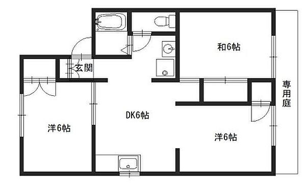 兵庫県姫路市飾磨区構５丁目(賃貸アパート3DK・1階・53.46㎡)の写真 その2