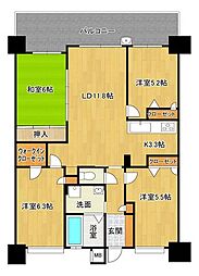アンピール弥生が丘 4LDKの間取図画像