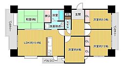 エバーライフ鳥栖2 4LDKの間取図画像