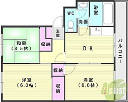ルシェルブルーはりま 3DKの間取図画像