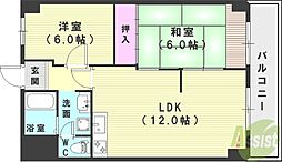 誠光ハイツ 2LDKの間取図画像