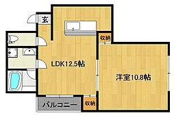 キルトハウス 1LDKの間取図画像