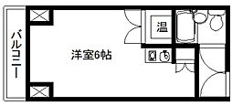 京都今出川レジデンス ワンルームの間取図画像