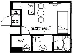 CotoGlance御所北 ワンルームの間取図画像