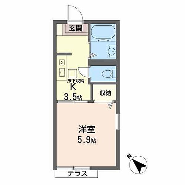 プチメゾンくずのは ｜大阪府和泉市葛の葉町1丁目(賃貸アパート1K・1階・21.60㎡)の写真 その2