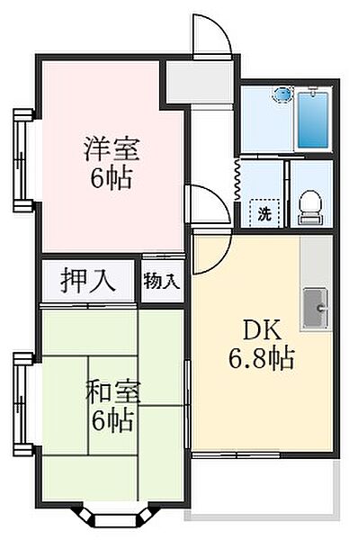 エバンジェル ｜大阪府堺市西区鳳西町2丁(賃貸マンション2DK・1階・40.00㎡)の写真 その2