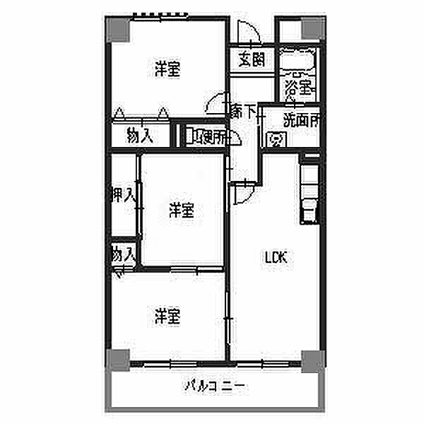 パルティール小柴 ｜大阪府和泉市肥子町2丁目(賃貸マンション3LDK・3階・66.30㎡)の写真 その2