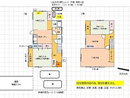 小松粟津　月津町森の戸建て 1階4LDKの間取り