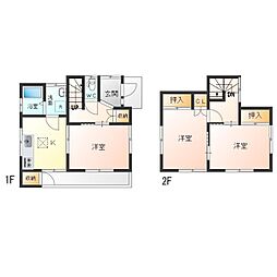 新潟市東区河渡3丁目戸建 1階3Kの間取り