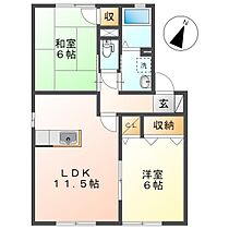 ピュアＡ  ｜ 岡山県総社市溝口（賃貸アパート2LDK・1階・53.76㎡） その2