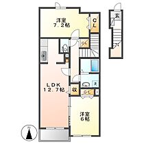 ＳＵＮ’Ｓ　ＧＡＲＤＥＮ中央III  ｜ 岡山県総社市中央4丁目（賃貸アパート2LDK・2階・64.03㎡） その2