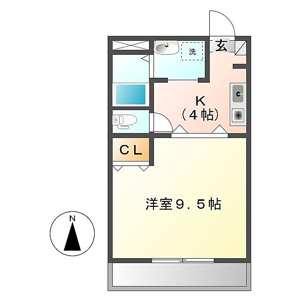 岡山県倉敷市二子(賃貸マンション1K・2階・30.10㎡)の写真 その2