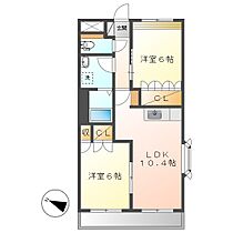 岡山県倉敷市上東（賃貸アパート2LDK・1階・51.30㎡） その2