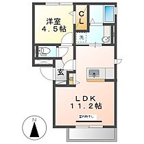 岡山県倉敷市阿知3丁目（賃貸アパート1LDK・1階・39.21㎡） その2