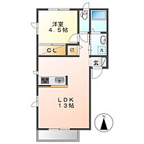 カンパーニャ・ワンＢ  ｜ 岡山県倉敷市宮前（賃貸アパート1LDK・2階・44.60㎡） その2