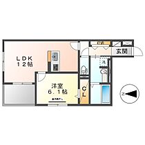 岡山県倉敷市昭和2丁目（賃貸アパート1LDK・2階・47.68㎡） その2