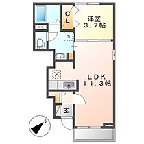 岡山県倉敷市浜町2丁目（賃貸アパート1LDK・1階・37.13㎡） その2