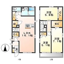 クオーレII  ｜ 岡山県倉敷市真備町箭田（賃貸一戸建3LDK・1階・79.67㎡） その2