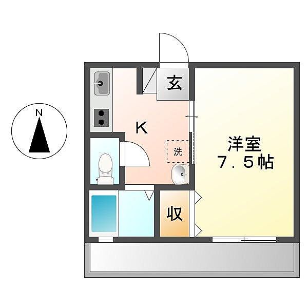 ガーディニアシティ稲荷町 ｜岡山県倉敷市稲荷町(賃貸マンション1K・3階・24.84㎡)の写真 その2