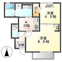 グリシーヌＢ  ｜ 岡山県倉敷市連島中央2丁目（賃貸アパート1LDK・1階・40.55㎡） その2